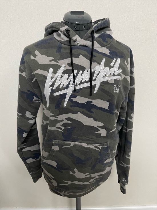 flag nor fail Other - Flag Nor Camo Pullover Hoodie with Script Logo - Grey/Green